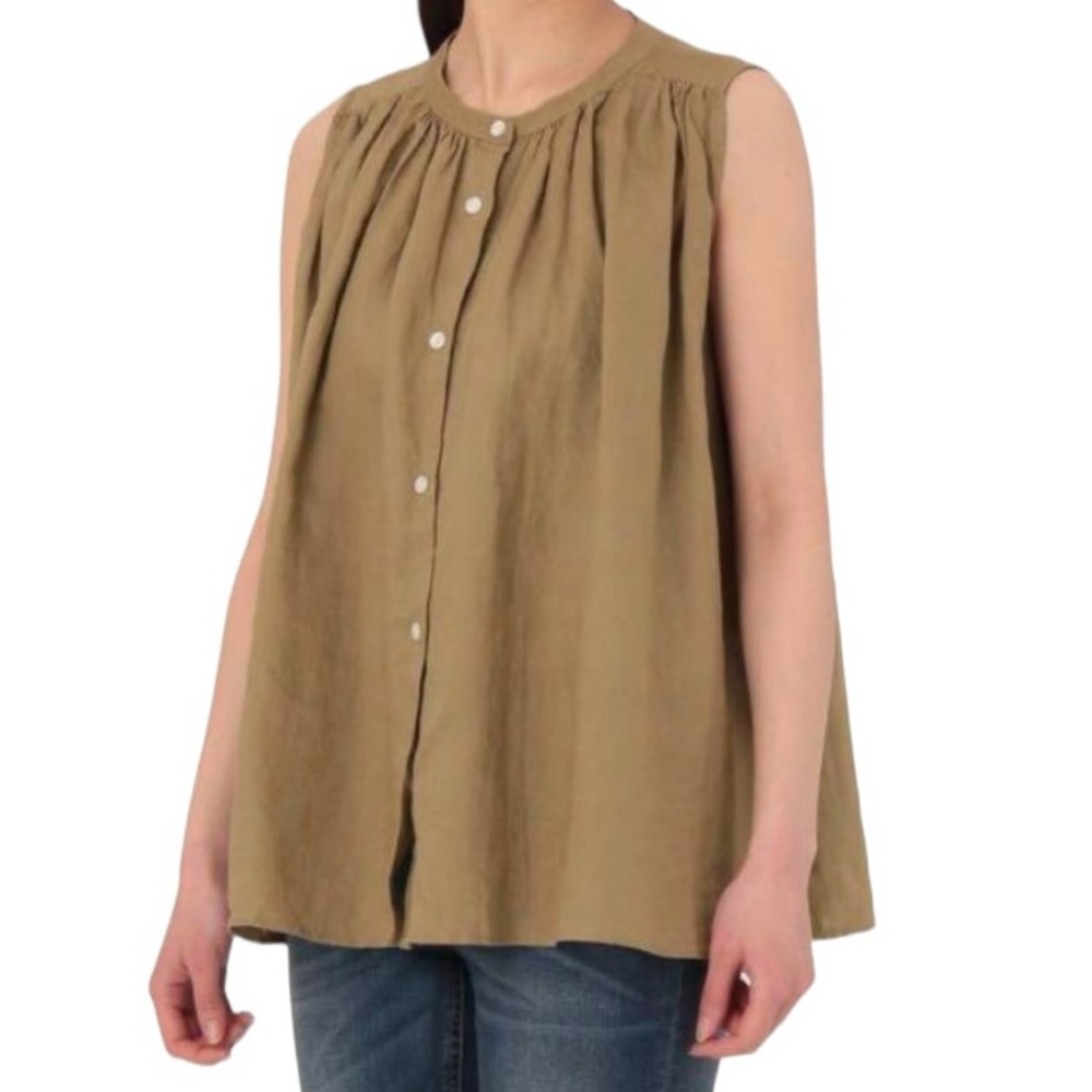 Muji Linen Lagenlook Sleeveless Top Size Medium